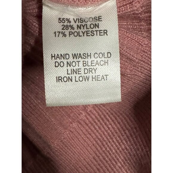 Lulus Womens S Pink Cropped Sweater Bell Sleeve Ribbed Knit Boho Indie Barbie - Picture 3 of 4